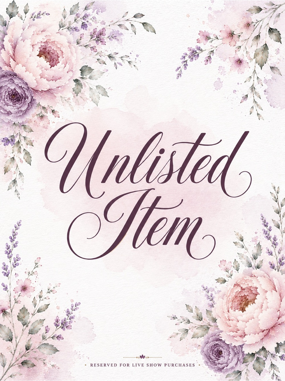 ✨Unlisted Item✨